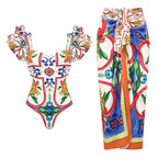 Vacation Underwire Bikini Set With Skirt High Waist Flirty Swimwear