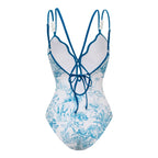 Ruffle Cutout One Piece Swimsuit With Skirt For Fresh Summer Beachwear Vibe