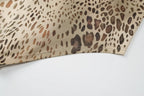 Leopard Print Turtleneck Sleeveless Backless Maxi Dress With Cutout Slit