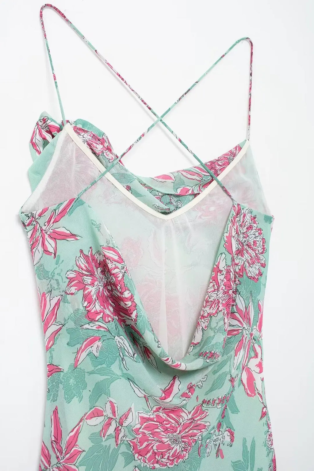Fairy Garden Coquette Style Floral Print Dress For Women Knee Length