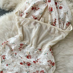 Floral Halter With Mesh Bodysuit