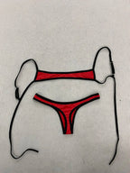 Y2K Retro Contrast Color Bikini With Backless Design And Adjustable Straps For Summer Beachwear