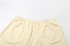 Sexy Bow 2-Piece Set Women Low Chest Backless Camisole+Shorts