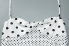 Backless Lace Up Polka Dot Maxi Dress