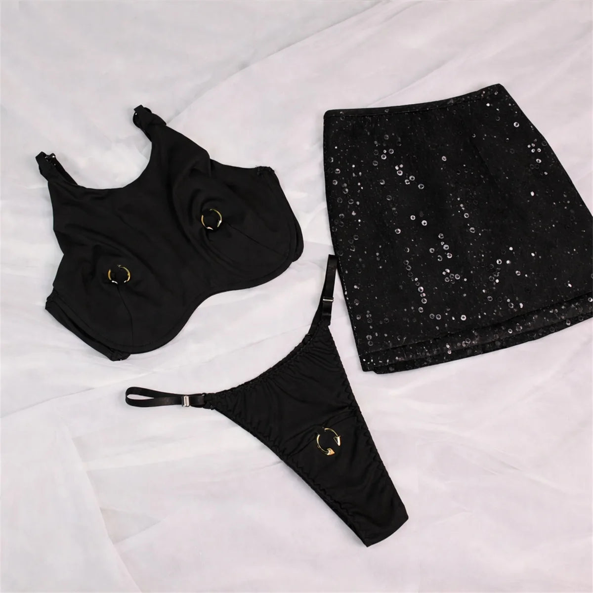 Mini Skirt Push Up Bikini High Cut Monokini Beachwear