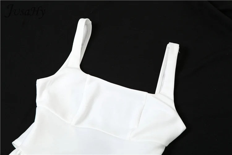 White Backless Halter Bowknot Sweet A Line Mini Dress