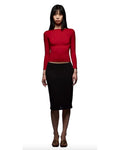 Long-Sleeve Slim-Fit Top With Multicolor High Elastic Base