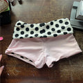 Dot High Waist Shorts With Contrast Band