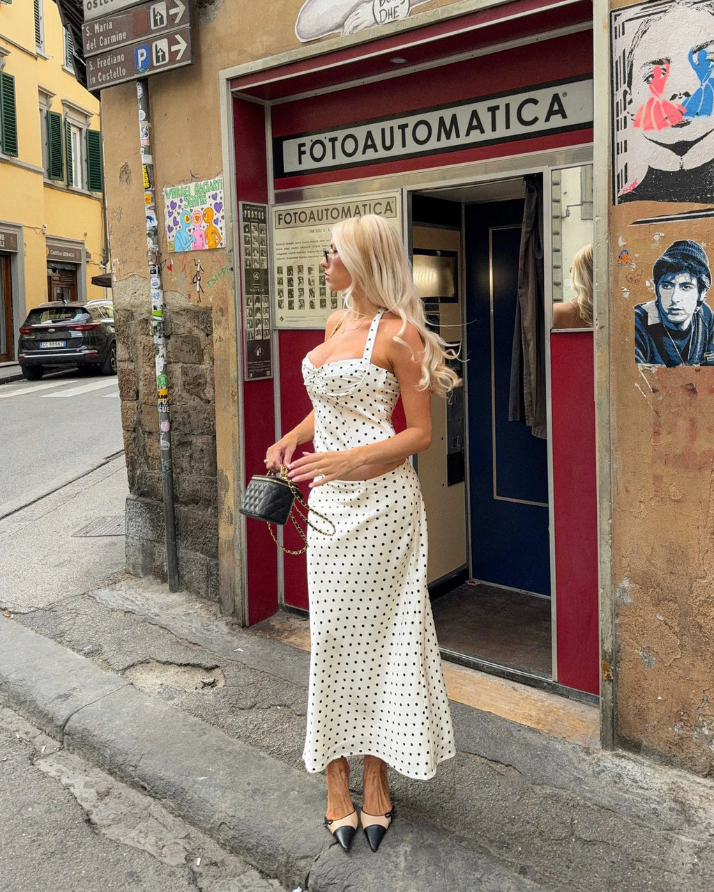 Two-Piece Set Women's Sexy Polka Dot Top Casual Maxi Skirts Sets