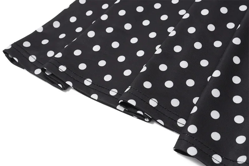 Elegant Off Shoulder Polka Dot Mini Dress Sleeveless Backless High Waist