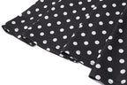 Elegant Off Shoulder Polka Dot Mini Dress Sleeveless Backless High Waist