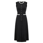 Black And White Skirt Set For Women With Elegant Contrast Design