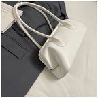 Underarm Bag Solid Color PU Shoulder Handbag