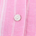 Pink Stripe Shirt Set With Pleated Long Skirt Elegant Two Piece Suit