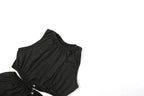 Waistless Chic Sequined Ankle Length Dress