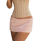 Silky Satin Mini Glam Skirt