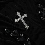 Velvet Gothic Gown With High Split Hem And Straps