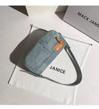 Denim Square Bag For Women Casual Chic Shoulder Messenger Purse With Modern Flair