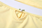 Two Piece Set With Hollow Camisole And Shorts