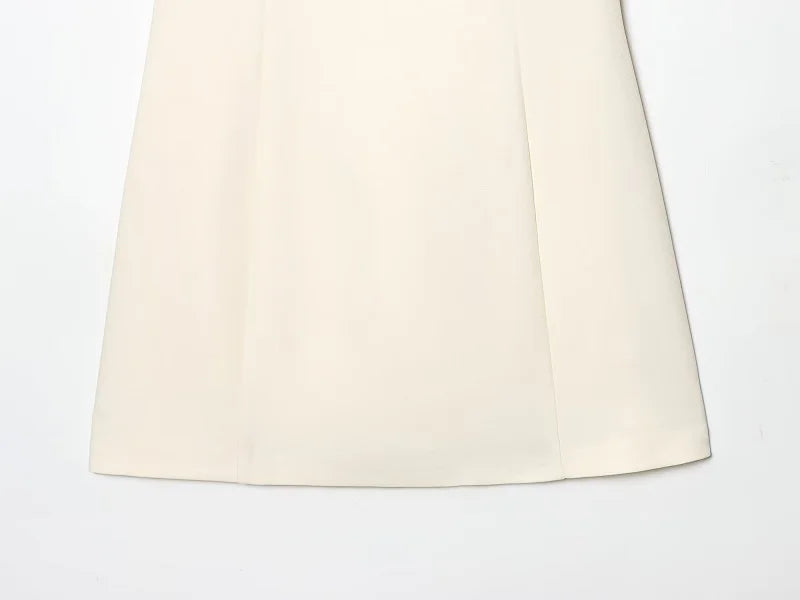 Pleated Mini Dress For Women Elegant Short Sleeve