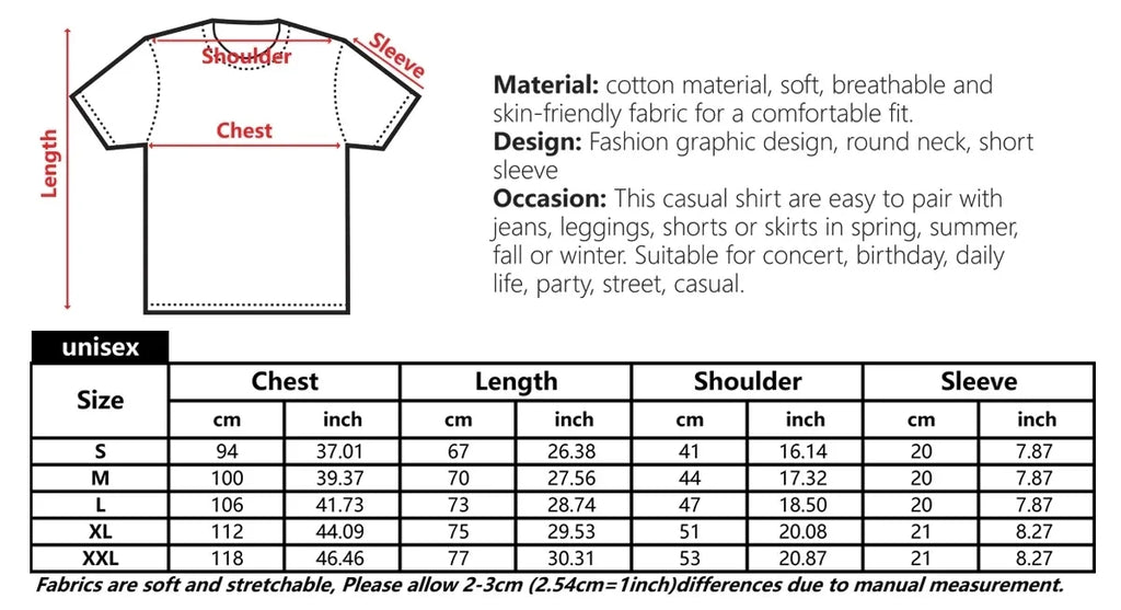 Cotton Tee With Seafood Fruit Pattern Loose Fit Graphic Top Vintage Inspired
