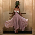 Sexy Patchwork Backless Pleated Beach Dress