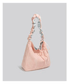 Pastel Ruched Strap Shoulder Bag