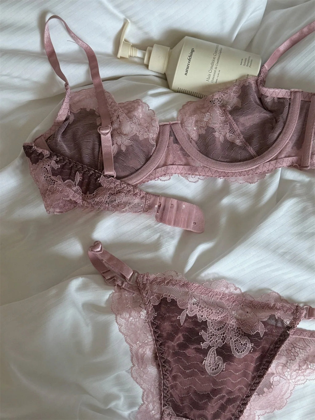 Lace Lift Push Up Bra Set With Gentle Support