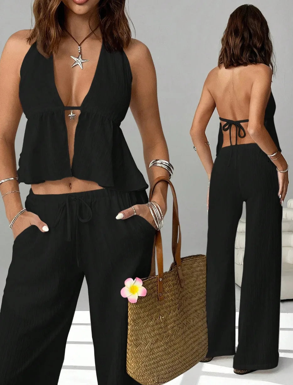 Halter Backless Sleeveless Outfit