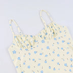 Sexy Mini Print Spaghetti Strap Backless Nightgown