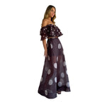 Sexy Print Asymmetrical Hem Long Skirt Set Fashionable Sleeveless Women's Polyester Fabric Casual Leisure Suit
