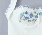 Backless Halter Embroidered White Dress For Women Elegant A Line Mini Dress