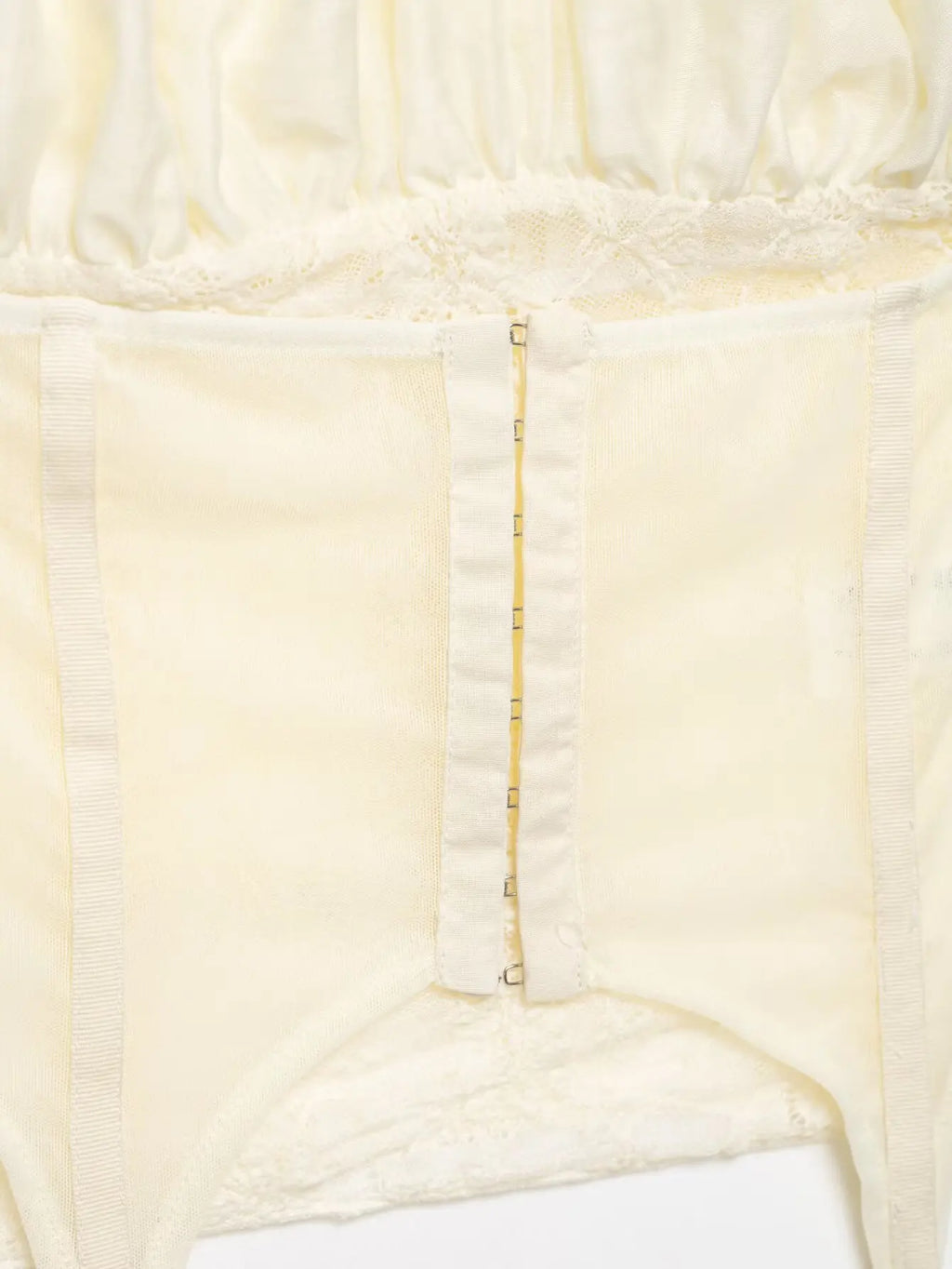 Female Slim Fit Square Neck Puff Sleeve Lace Ruched Corset Waist Short Blouse