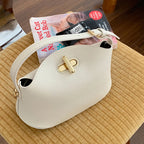 Soft Leather Bucket With Gold Button Tassel Luxe Everyday Shoulder Satchel For Women