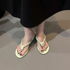 Elevated Water Resistant Flip Flops For Women Soft Sole Casual Slippers