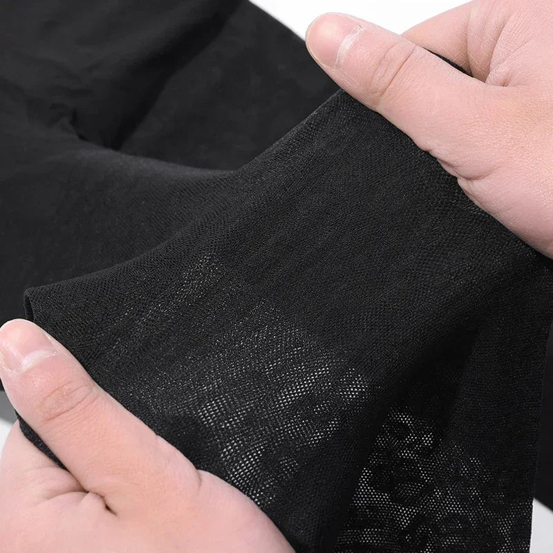 Gothic Leopard Sheer Stockings With Transparent Finish Seamless Pantyhose Edge