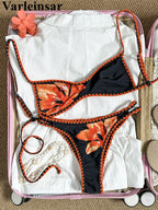 Floral Brazilian Bikini Set Two-Piece Swimsuit