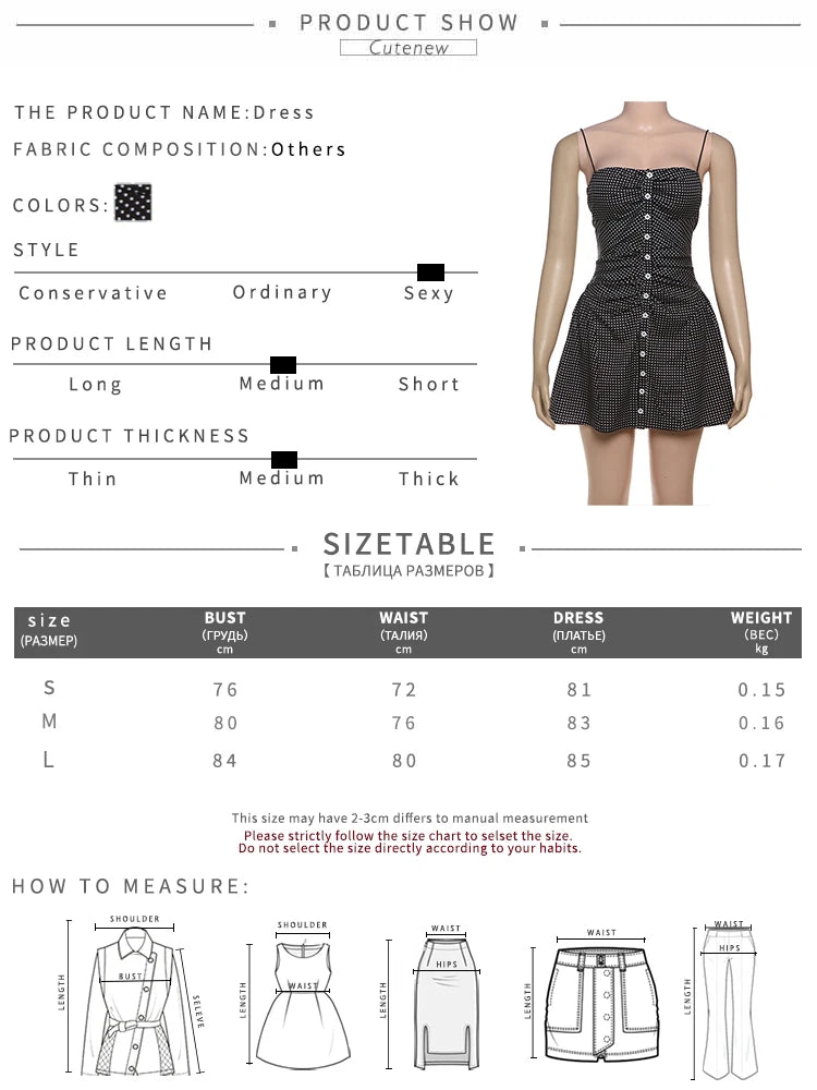 Speckled Print Spaghetti Strap Mini Dress Sleeveless Bodycon Pleated Detail