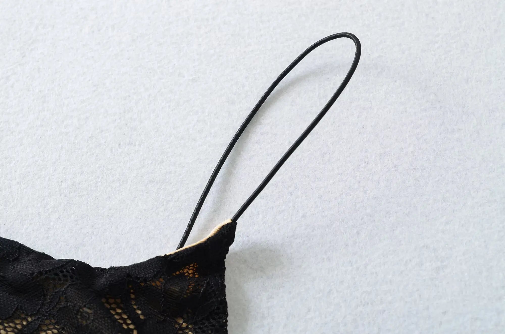 Sexy Lace See Through Bodysuit With Lining Elastic Spaghetti Straps Slim Fit