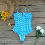 Bandage One Piece Swimsuit Women Swimwear Ruffle Bodysuit Monokini