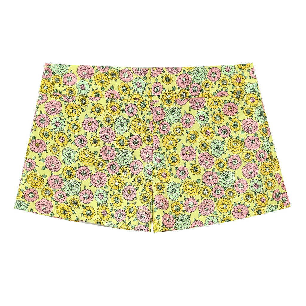 Floral Halter Backless Two Piece Set With Slim Vest And Mini Shorts For Summer