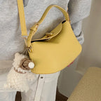Soft Leather Bucket With Gold Button Tassel Luxe Everyday Shoulder Satchel For Women