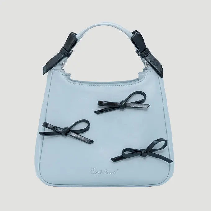 Dreamy Harajuku Bow Bucket Bag Blue Crossbody