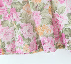 Floral Print Chiffon Sexy Backless Slim Super Short Lace Camis Top