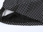 Black Polka Dot Summer Mini Dress With Bow Detail Sleeveless Slimming Waist