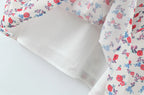 Women Fashion Sweet Floral Print Chic Halter Neck Cami Mini Y2K Embroidery Backless Dress