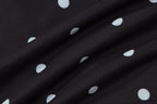 Dot Print Square Neck Mesh Tee