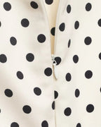 Polka Dot Cutout Bow Front Mini Dress
