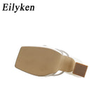 Crystal Narrow Band Platform Shoes With Ultra Chunky Heels