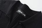 Knit Turn Down Collar Pullover For Women Slim Stretch Short Sleeve Top